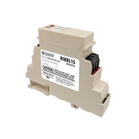 FUNCTIONAL DEVICES-RIB DIN Rail Mount Relay, 10 Amp SPDT + Override, 10-30 Vac/dc Coil RIBRL1S